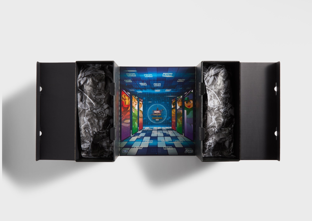 Kith x Marvel vs. Capcom x Asics Asics Gel-Kayano 14 Wolverine Packaging