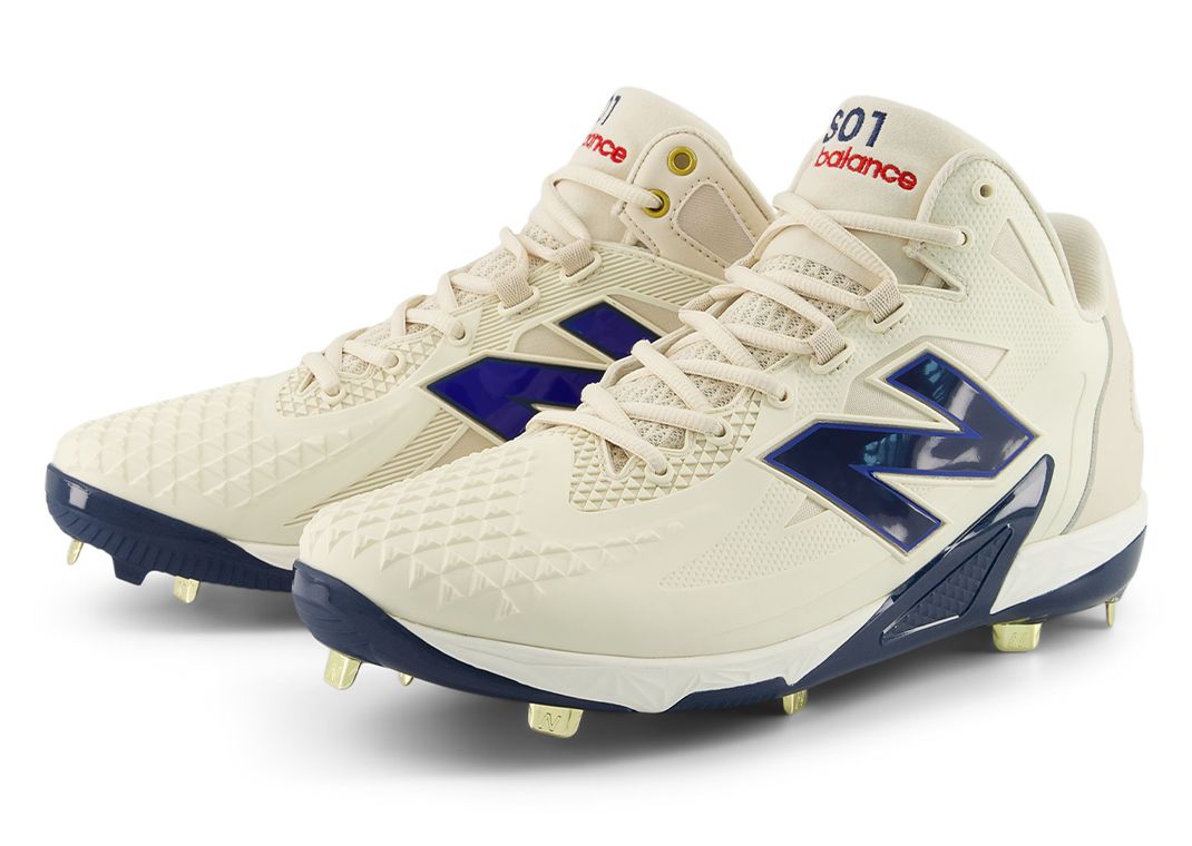 New Balance FuelCell Ohtani 1 Cleat White Navy Angle