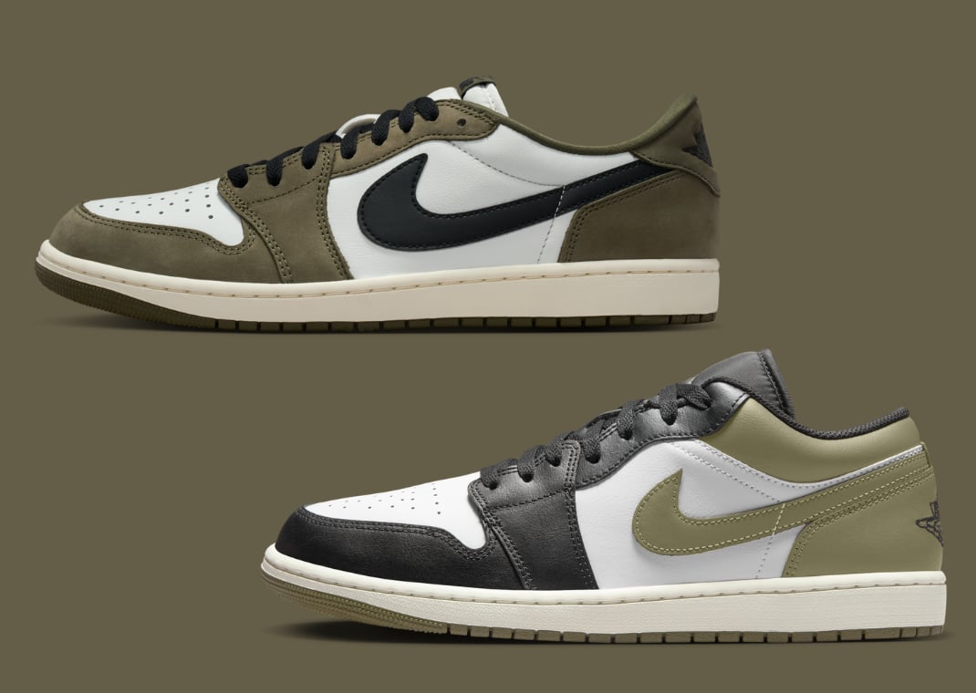 Air Jordan 1 Retro Low OG (top) vs Air Jordan 1 Low (bottom)