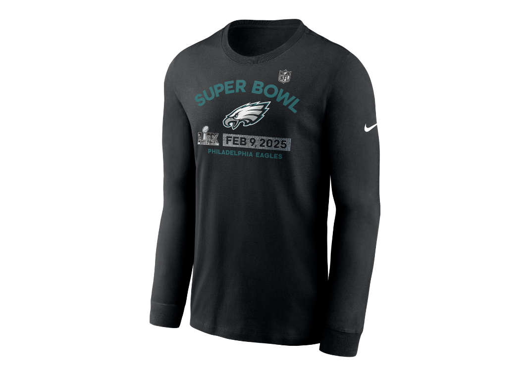 Philadelphia Eagles Super Bowl LIX Bound Team Logo Men's Nike NFL Long-Sleeve T-Shirt