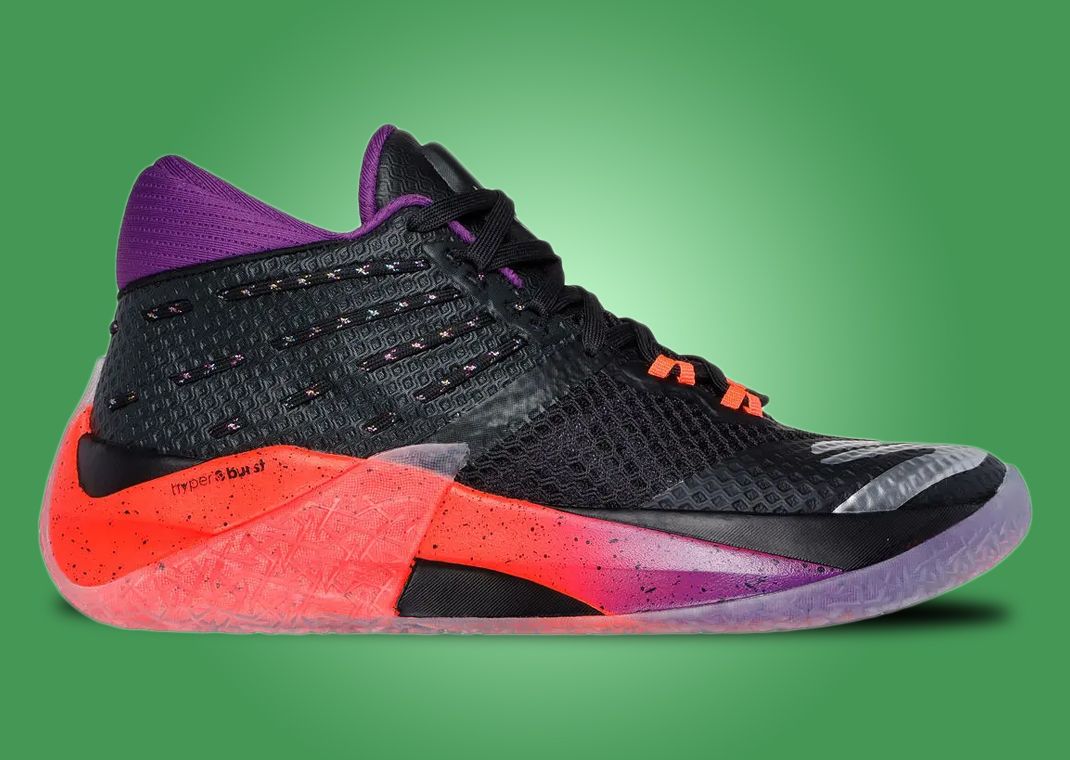 Skechers SKX Reign Black Purple Pink Lateral