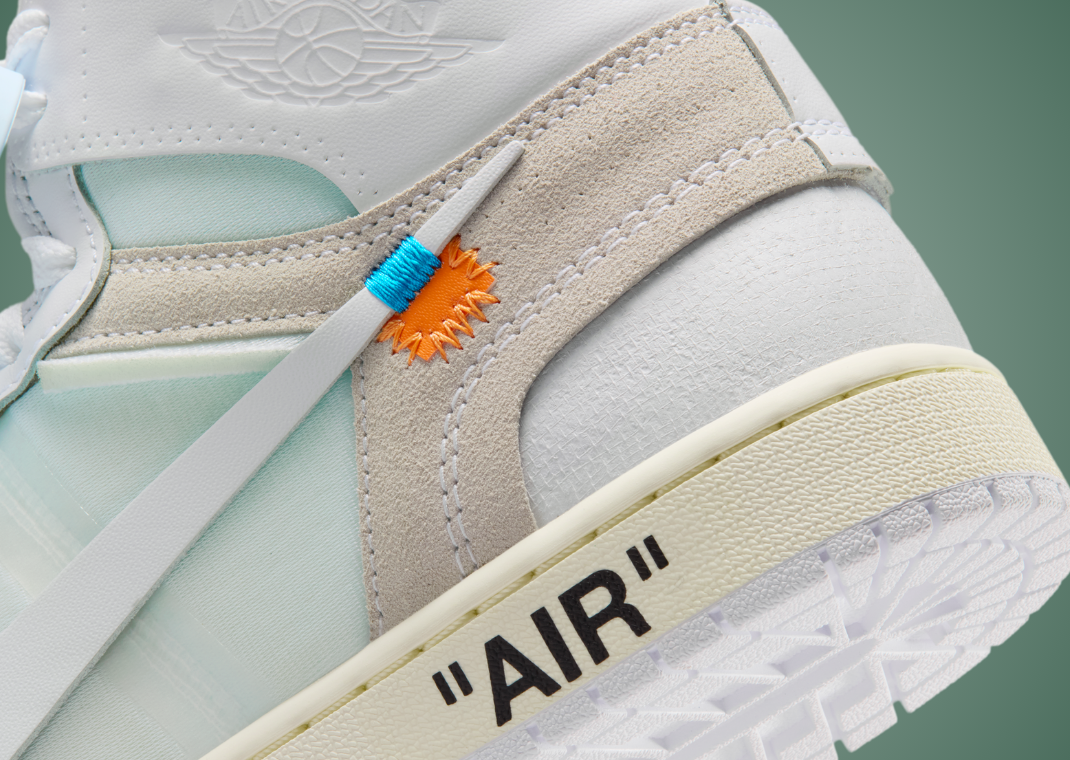 Virgil Abloh Archives x Air Jordan 1 Retro High OG Alaska Detail