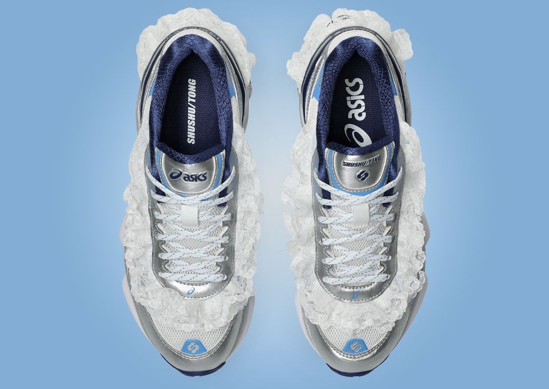 SHUSHU/TONG x Asics Gel-Kinetic Fluent White Dive Blue Top