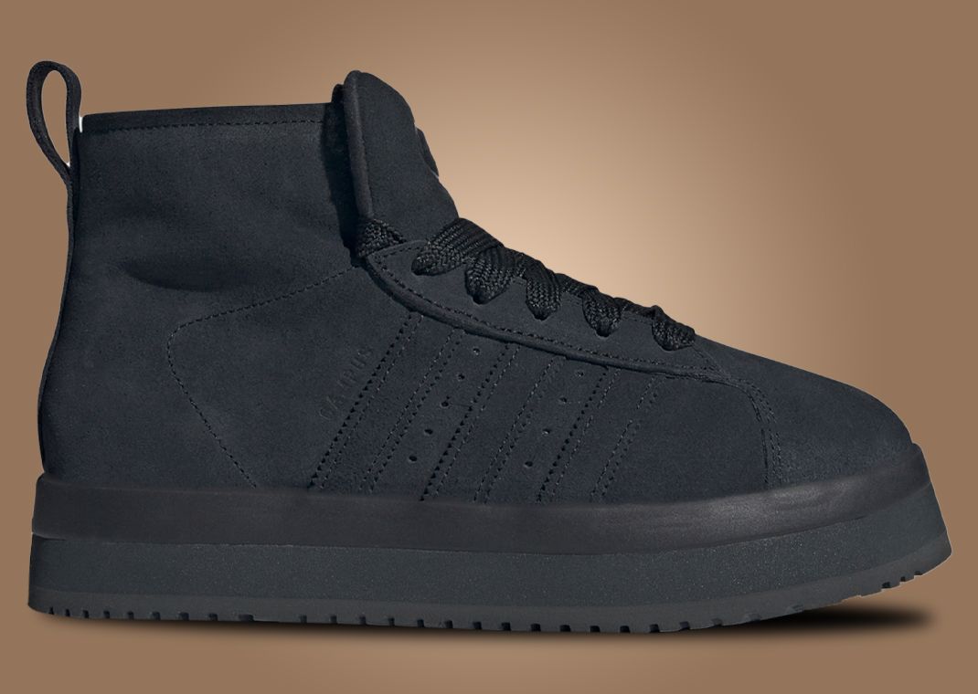 adidas Campus 00s Winter Mid Triple Black (W) - Medial