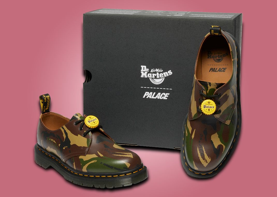 Palace x Dr. Martens 1461 Woodland Camo Angle