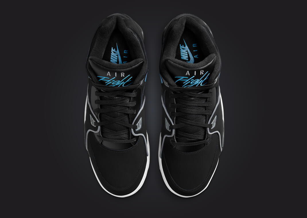 Nike Air Flight 89 Black Noise Aqua Top