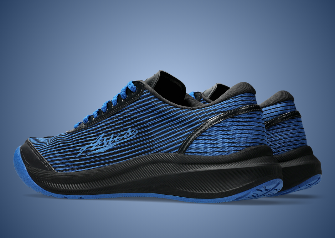Kiko Kostadinov x Asics Ilargi FF Electric Blue - Heel Angle