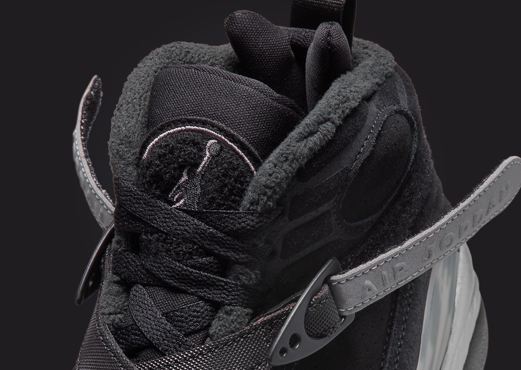 Air Jordan 8 Retro Winterized Gunsmoke Strap Detail