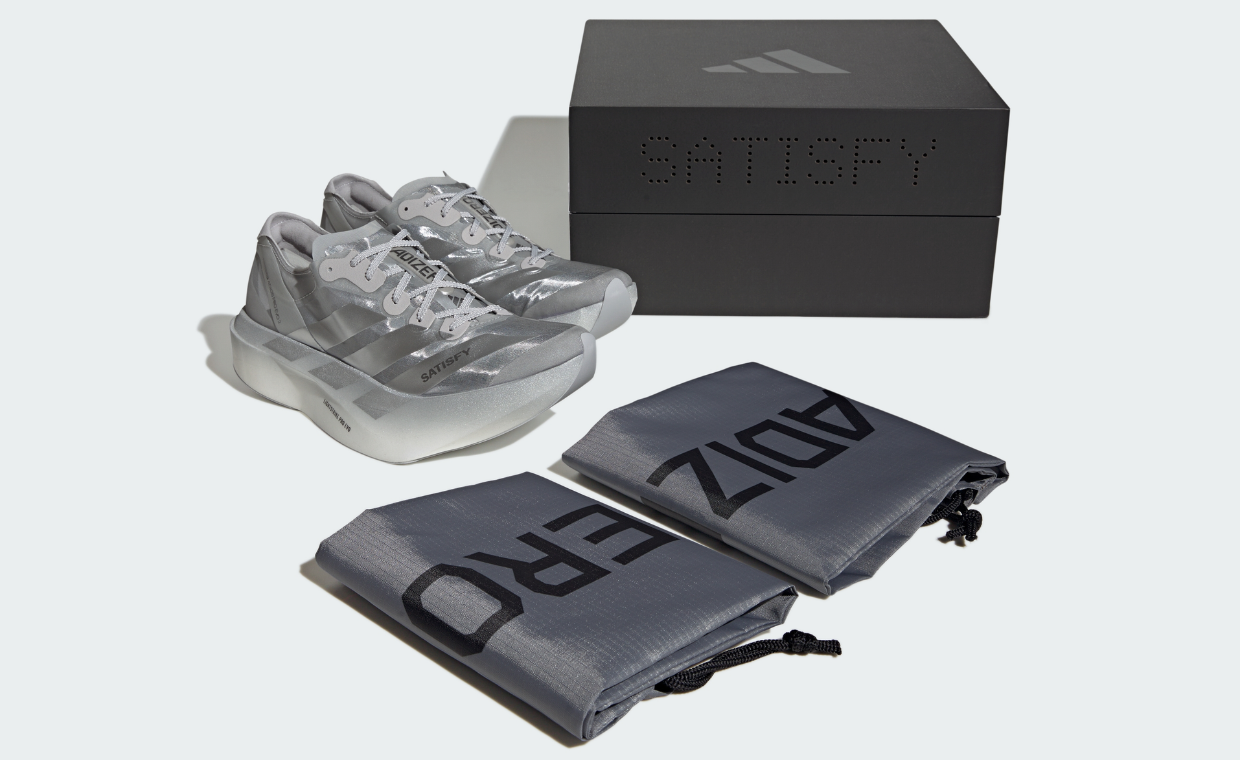Silver Satisfaction: Running Label SATISFY and adidas Add a Metallic Adizero Adios Pro Evo 2 to Their Collab