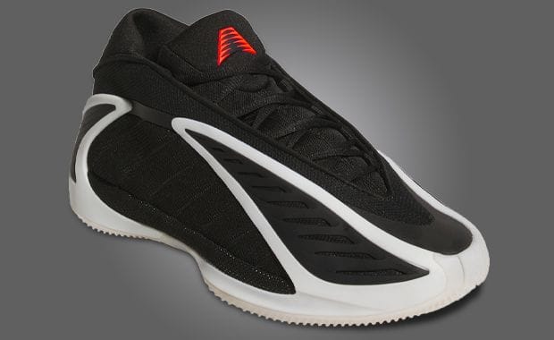 Anthony Edwards’ adidas AE 2 Gets Red Accents on this Classic Black White Colorway