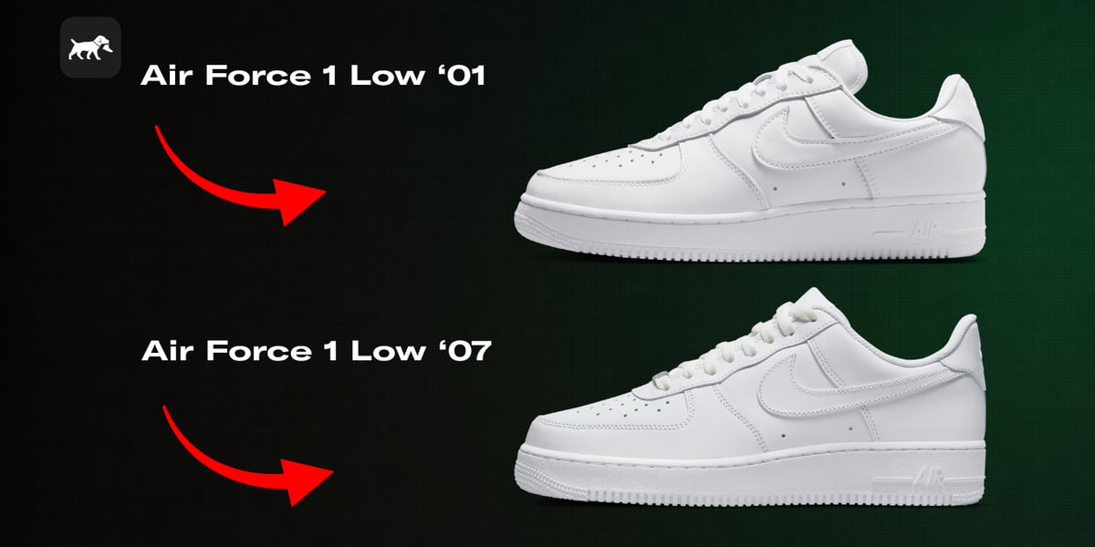 Nike Air Force 1 Low ‘01 vs. Nike Air Force 1 Low ‘07