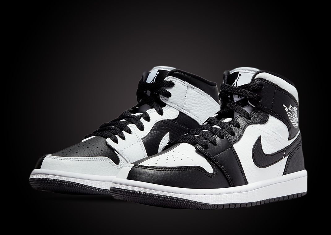 Air Jordan 1 Mid Split Black White (W)