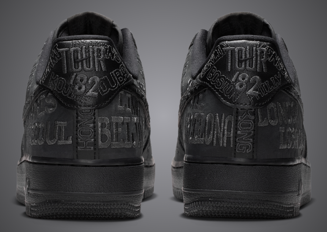 Nike Air Force 1 Low World Tour Black heel