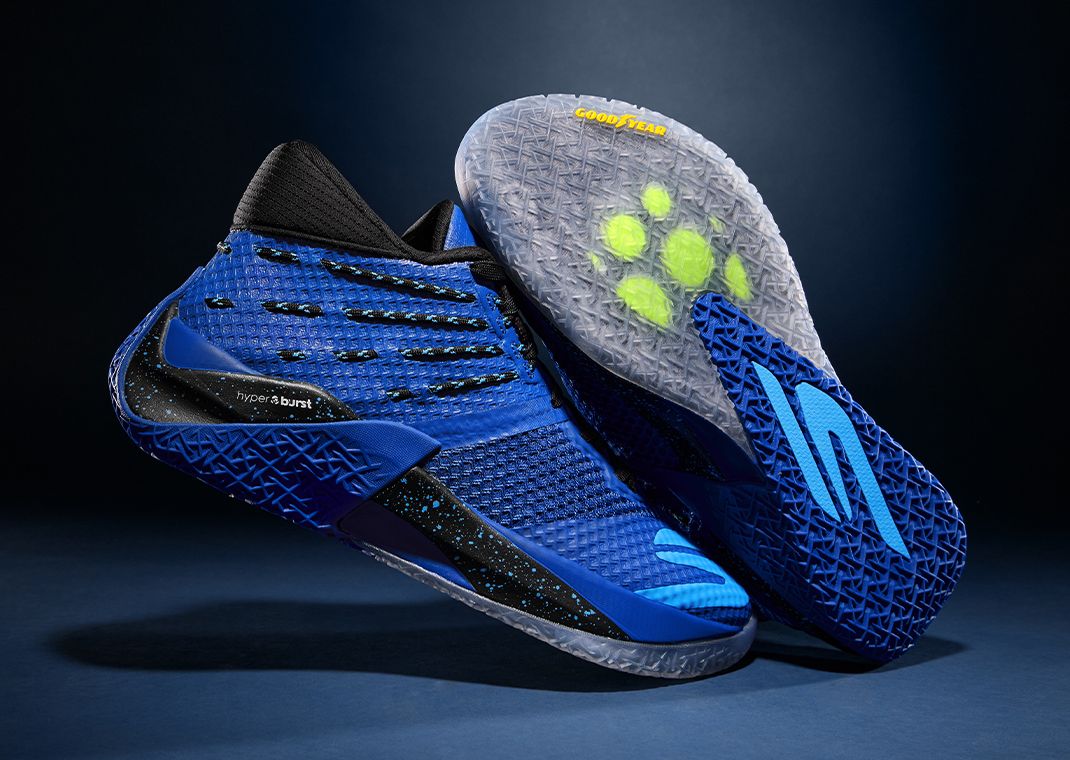 Skechers SKX Reign Blue Black Angle & Outsole