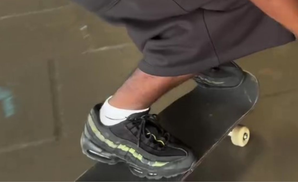 Palace Pro Skater Kyle Wilson Previews the New Nike SB Air Max 95 Black Varsity Maize