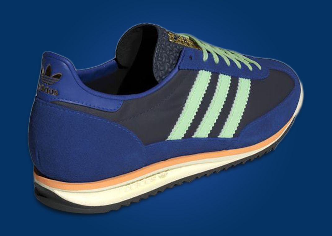 adidas SL 72 Night Indigo Semi Green Spark (W) Heel Angle