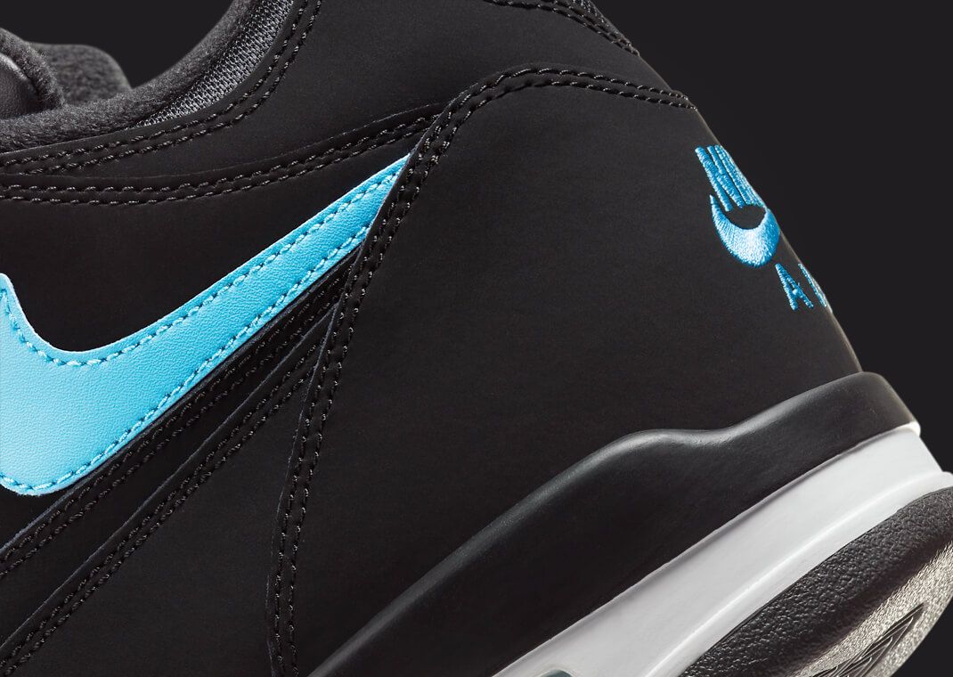 Nike Air Flight 89 Black Noise Aqua Heel