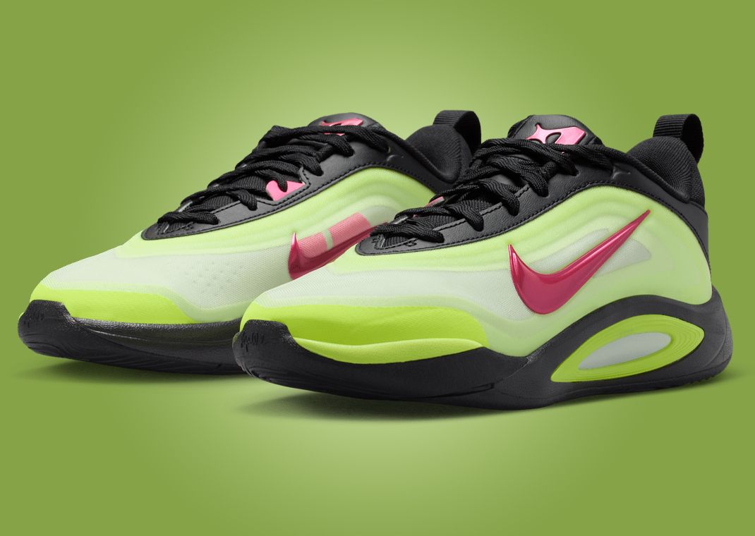 neon pink and green nike