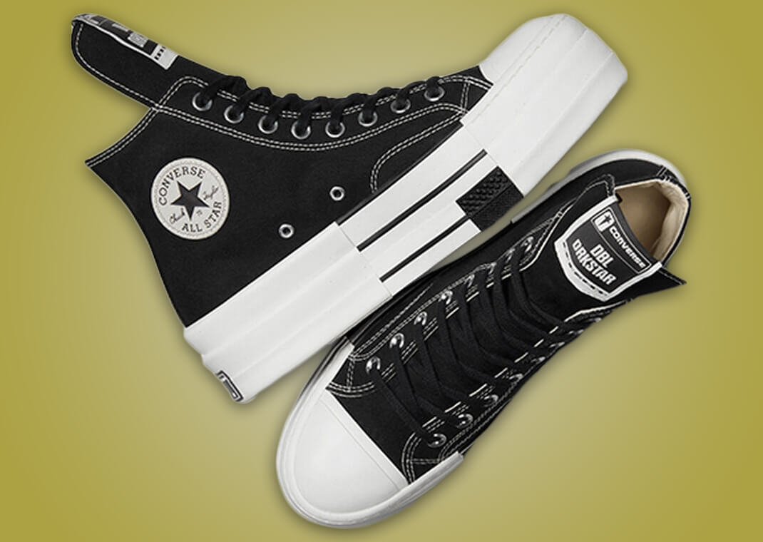 The Rick Owens x Converse DRKSHDW DBL DRKSTAR Pack Releases