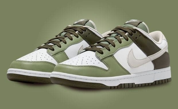 Earthy Shades Grace the Nike Dunk Low White Oil Green Cargo Khaki
