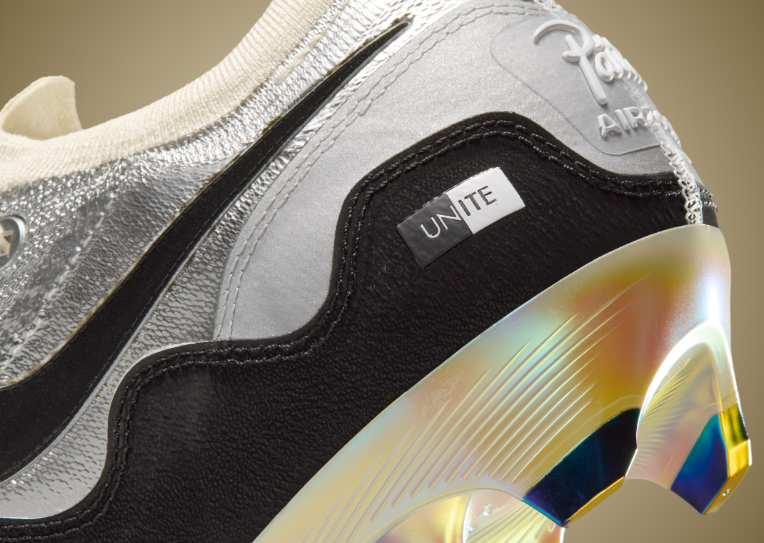 Patta x Nike Mercurial Zoom Vapor 16 Elite FG Waves Pack Black White - Heel Detail