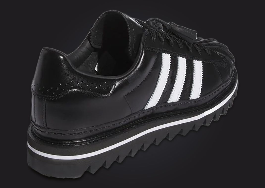 CLOT x adidas Superstar Black White Heel Angle