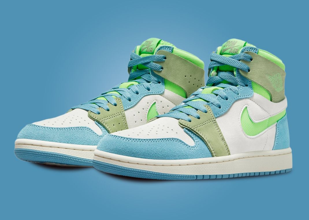 Air Jordan 1 High Zoom CMFT 2 University Blue Electric Green (W)