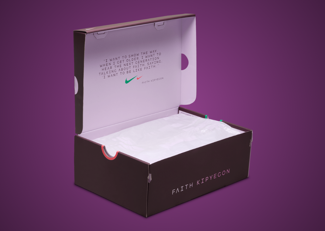 Faith Kipyegon x Nike Pegasus Premium Packaging