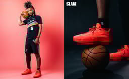 Spurs Guard Steph Castle Shows Off an Air Jordan 40 Infrared PE in Slam Magazine Shoot