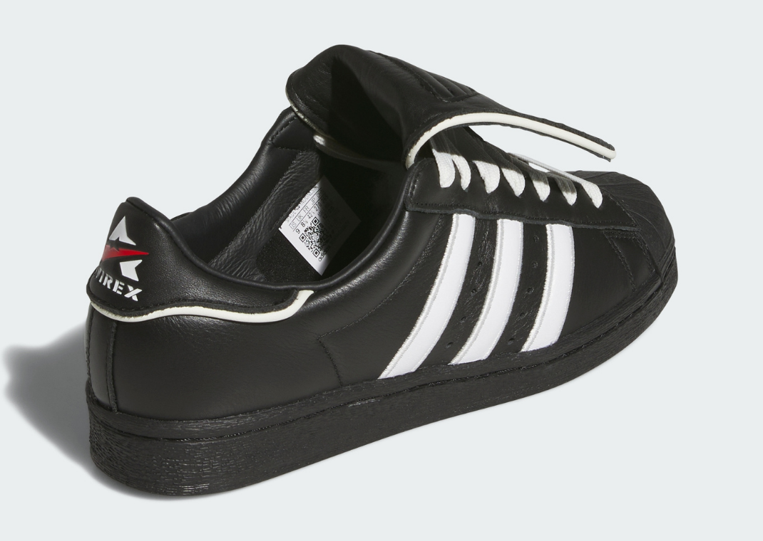 Avirex x adidas Superstar Black - Heel Angle
