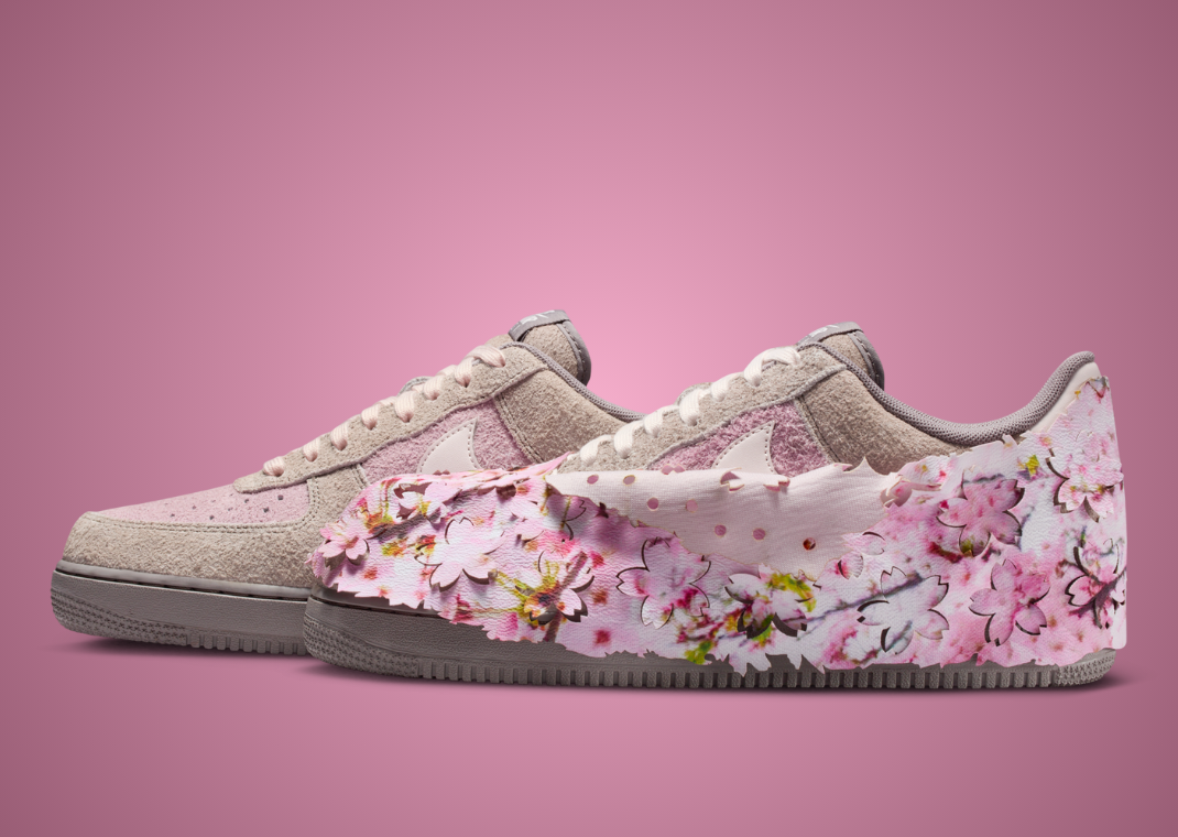 pink floral nike air force 1