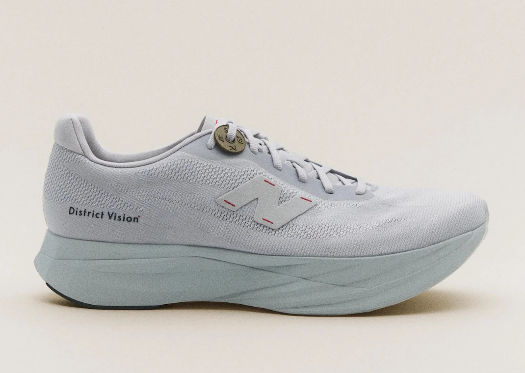 District Vision x New Balance FuelCell SC Elite v5 Pearl Grey - Lateral