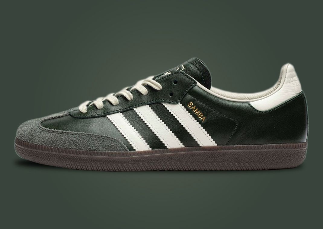 SNS x adidas Samba Green Cream Lateral