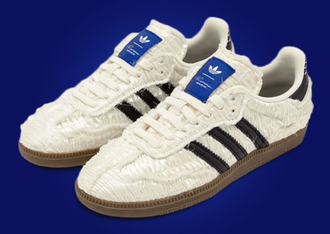 (W) Adidas x Caroline Hu Samba Satin Off White 人気★コラボ W) Adidas x Caroline Hu Samba Satin Off White 人気☆コラボ