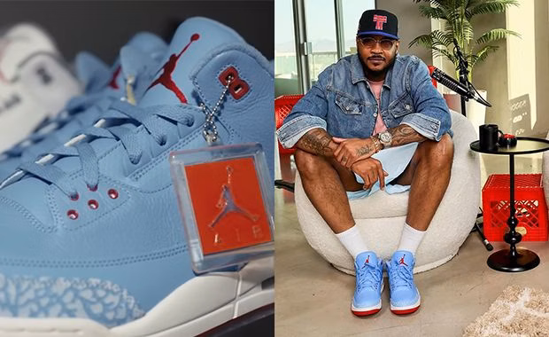 Carmelo Anthony Wears Rarely Seen Air Jordan 3 Player Exclusive