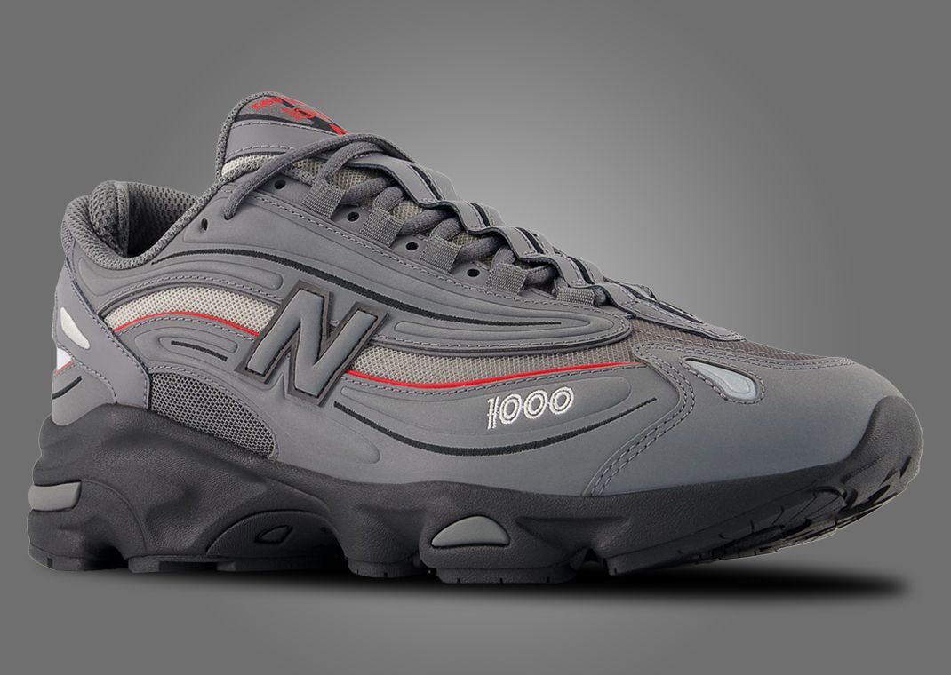 New Balance 1000 Grey Red Angle