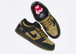 Supreme x Nike SB Dunk Low Camper Green Angle