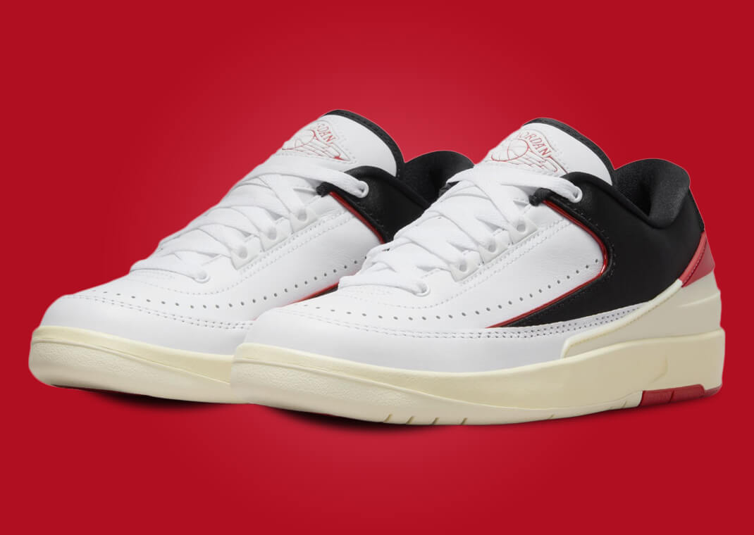 Air Jordan 2 Retro Low White University Red Black (W)