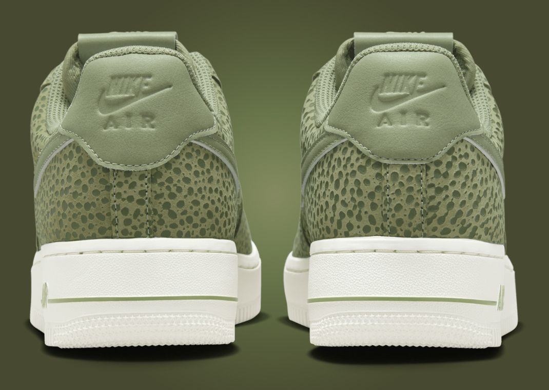 Nike Air Force 1 Low Safari Oil Green (W) Heel