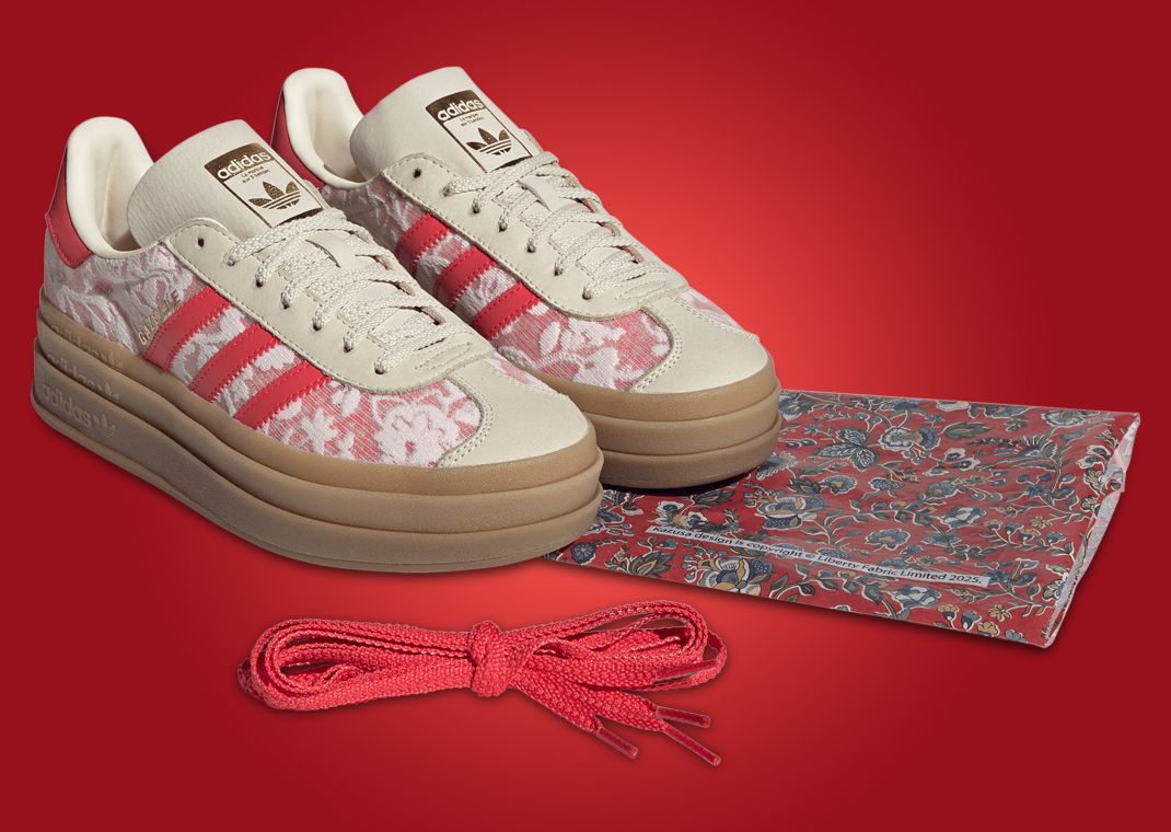 Liberty London x adidas Gazelle Bold Better Scarlet (W) Angle