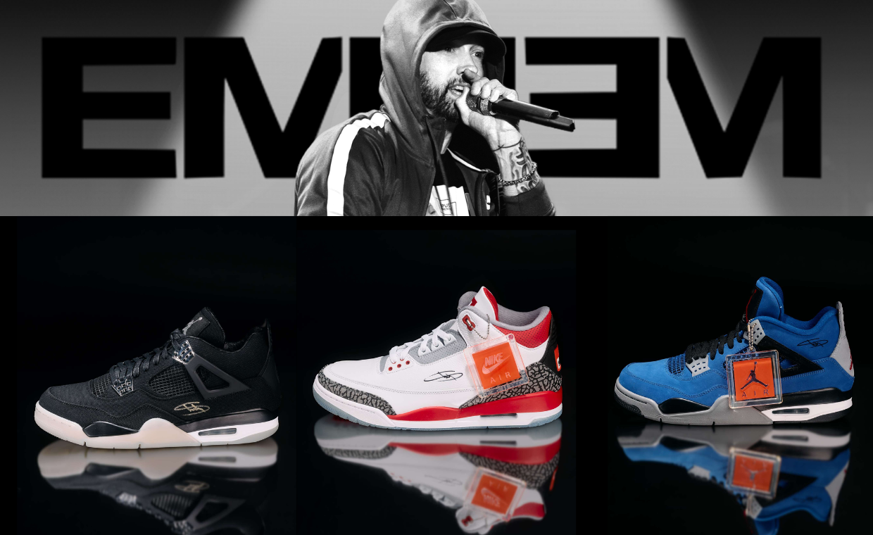 Over 100 Signed Eminem Sneakers are Up for Auction