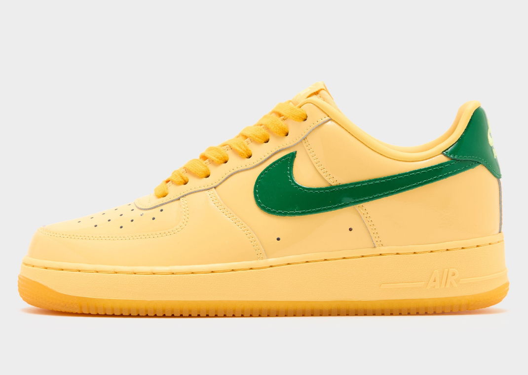 Nike Air Force 1 Low Patent Leather Topaz Gold - Lateral