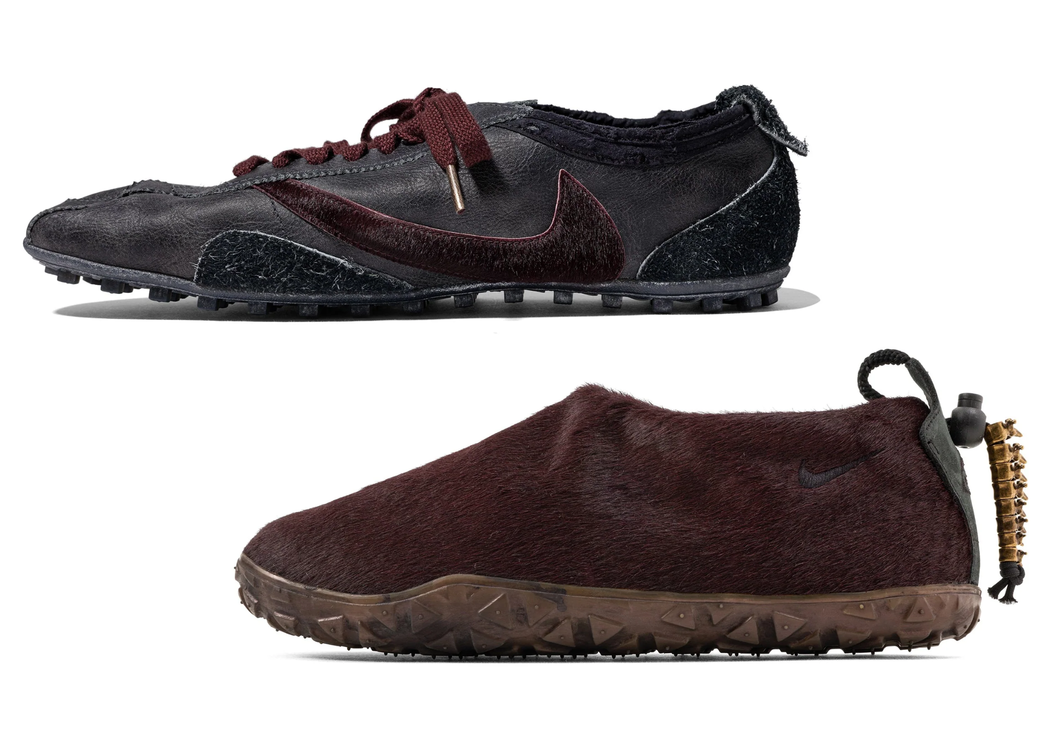 The Odyssey Nike Moon Shoe (top) and Nike ACG Moc (bottom) created by Cactus Jack and Nike