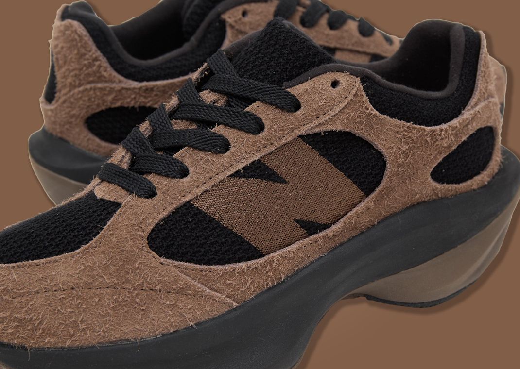 New Balance Warped Runner Dark Mushroom Midfoot Detail