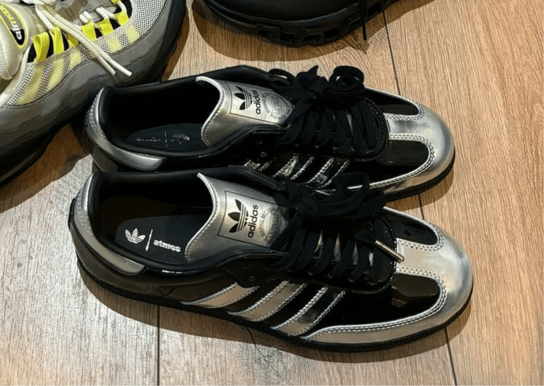 The atmos x adidas Samba Tuxedo Releases October 2024 The atmos x adidas Samba Tuxedo Releases October 2024