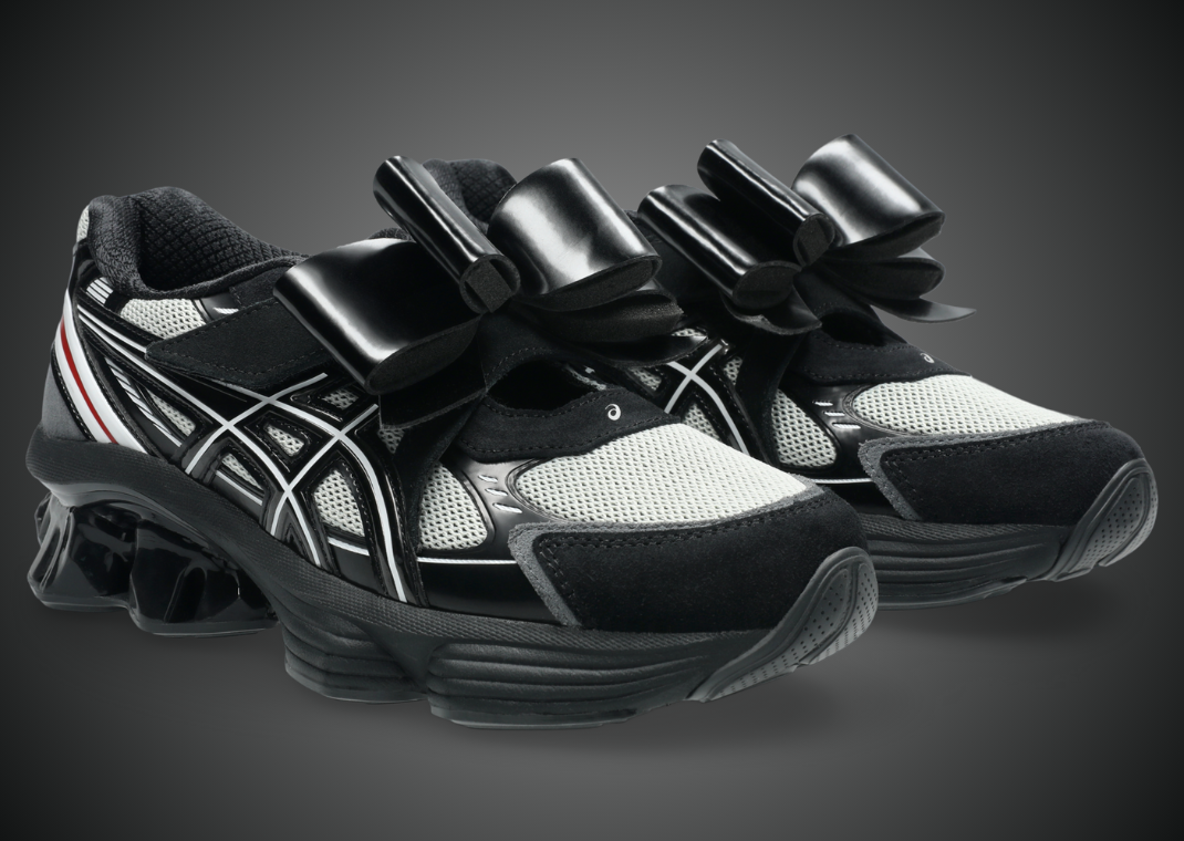 SHUSHU/TONG x Asics Gel-Kinetic Fluent Black White - Angle