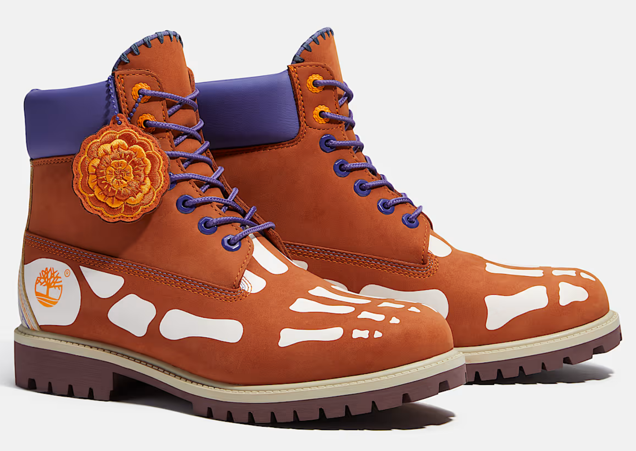 Timberland 6-Inch Boot Día de Muertos Dark Orange - Angle