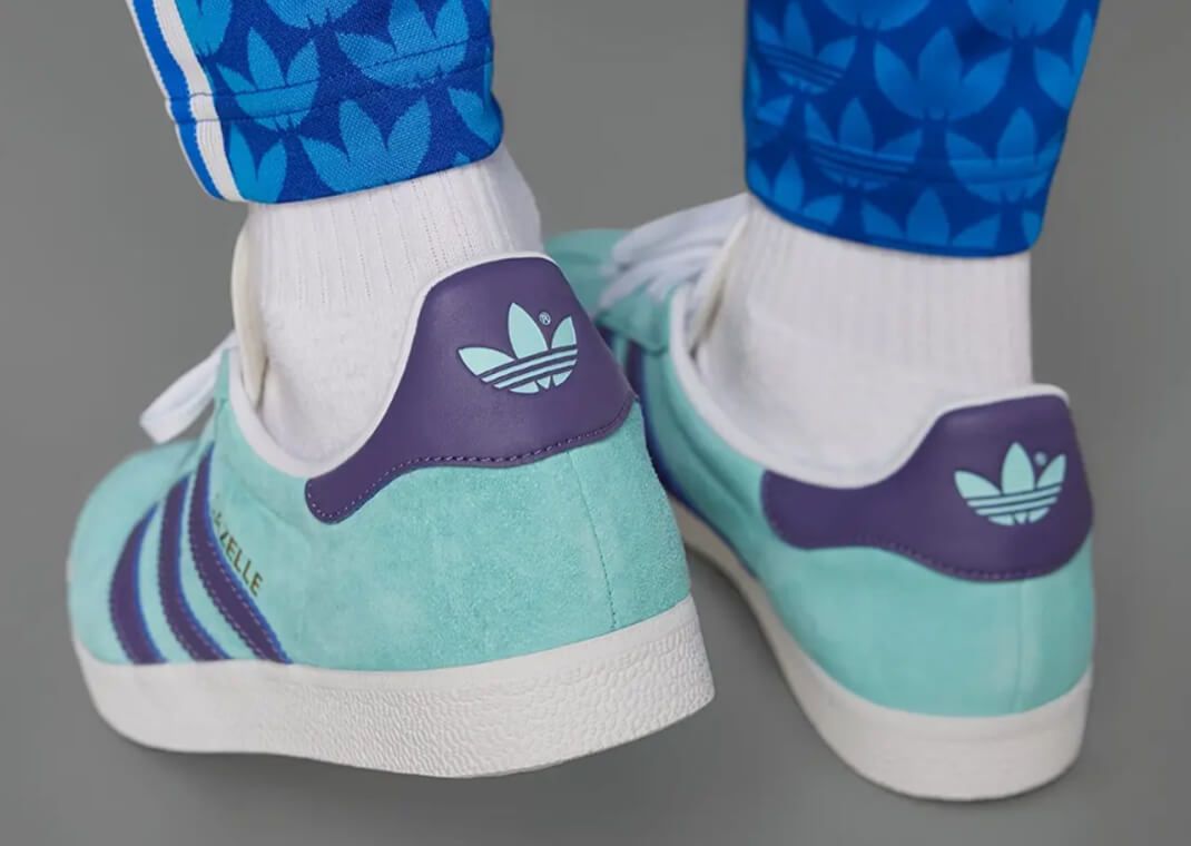 ★[ADIDAS]★Adidas Gazelle Clear Aqua Tech Purple★ The adidas Gazelle Clear Aqua Tech Purple Is Perfect for Summer