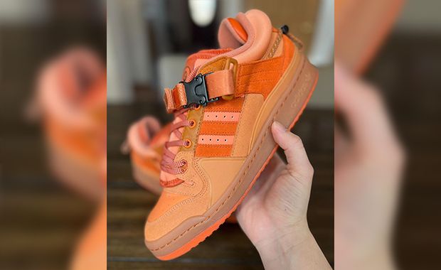 Detailed Look At The Bad Bunny x adidas Forum Buckle Orange Sample