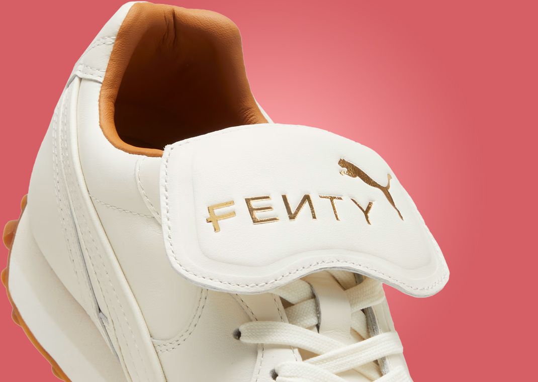 Fenty x Puma Avanti Stitched Warm White Tongue Detail